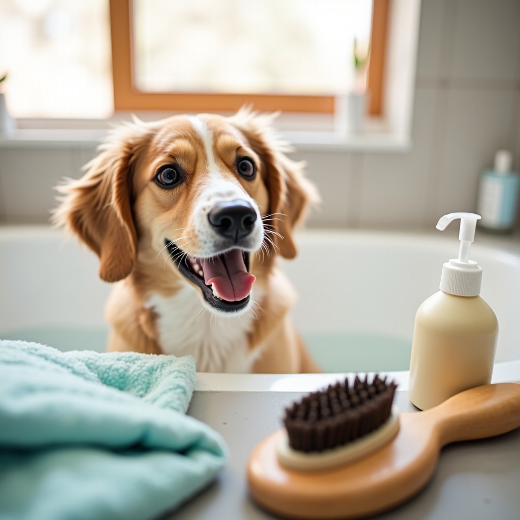 wie man seinen Hund wäscht