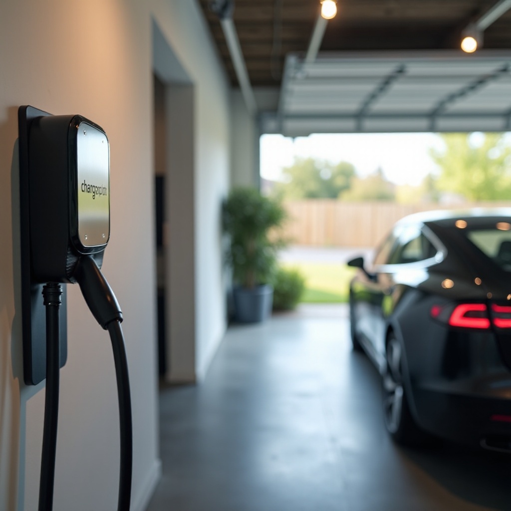 instalación del cargador de vehículos eléctricos