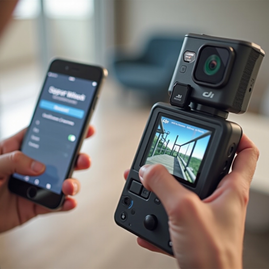 como o DJI Action se conecta a 2 telefones