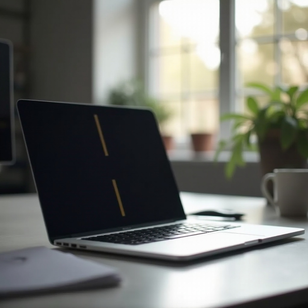 única linha vertical na tela do MacBook Pro