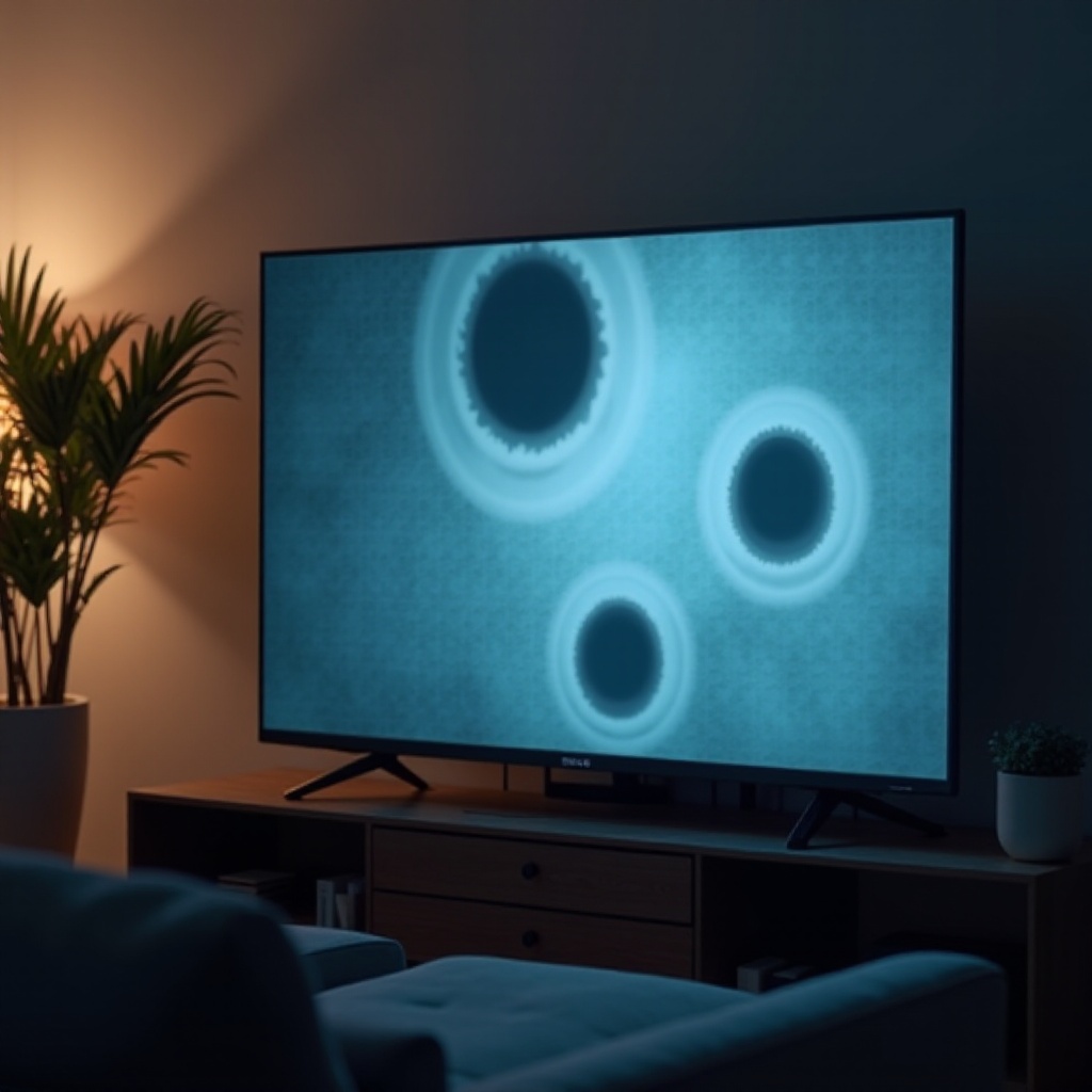 manchas escuras na TV LED