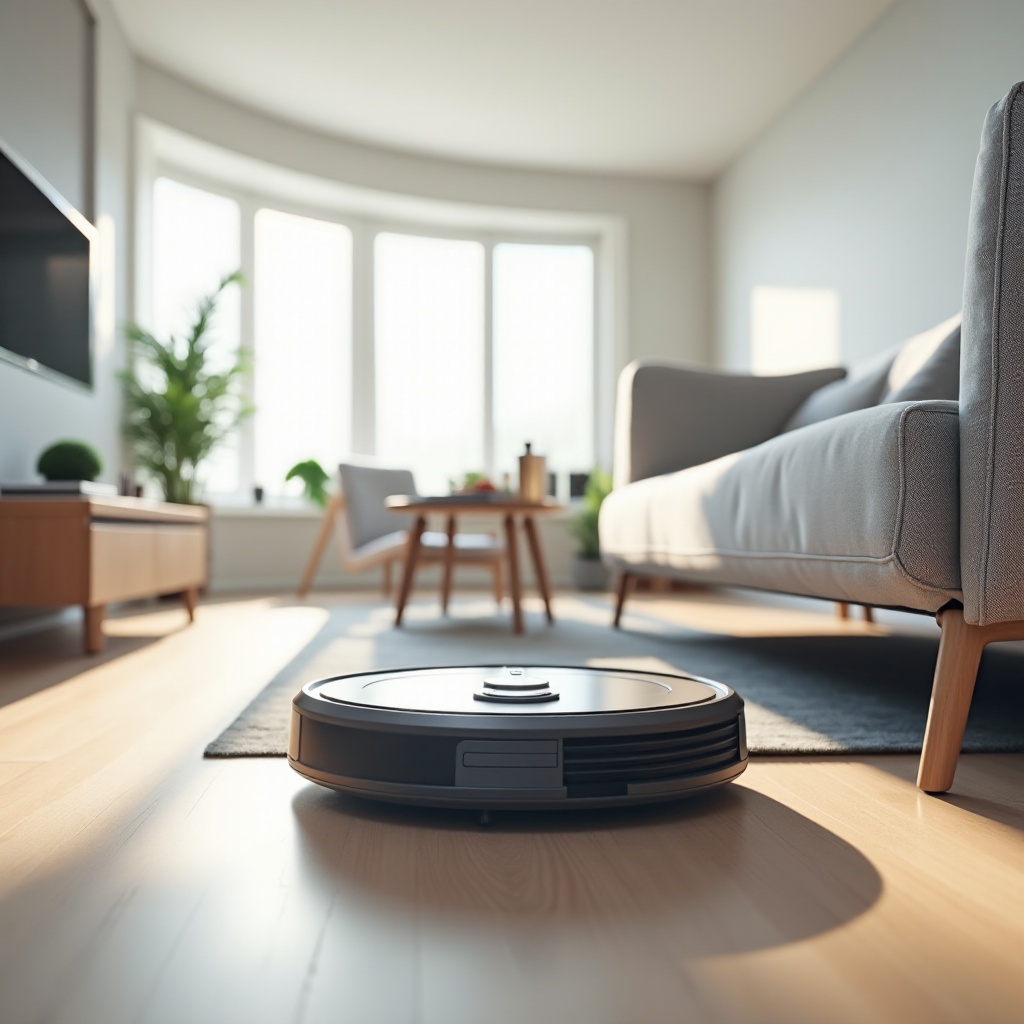 robotstofzuiger met laag profiel