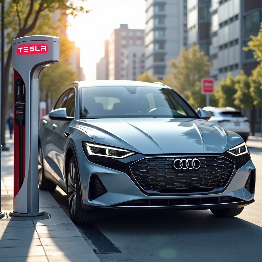 kan audi de tesla-supercharger gebruiken