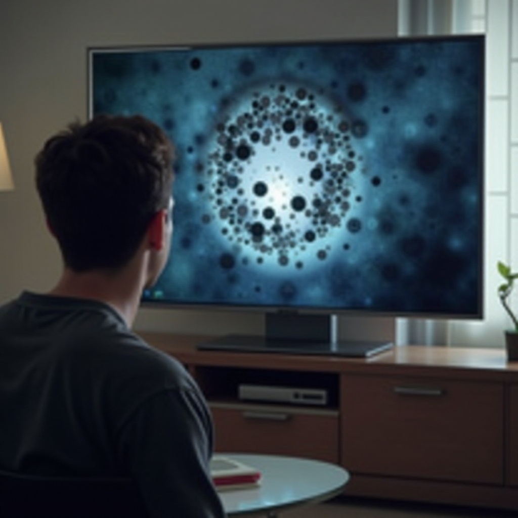 manchas oscuras en televisor LED