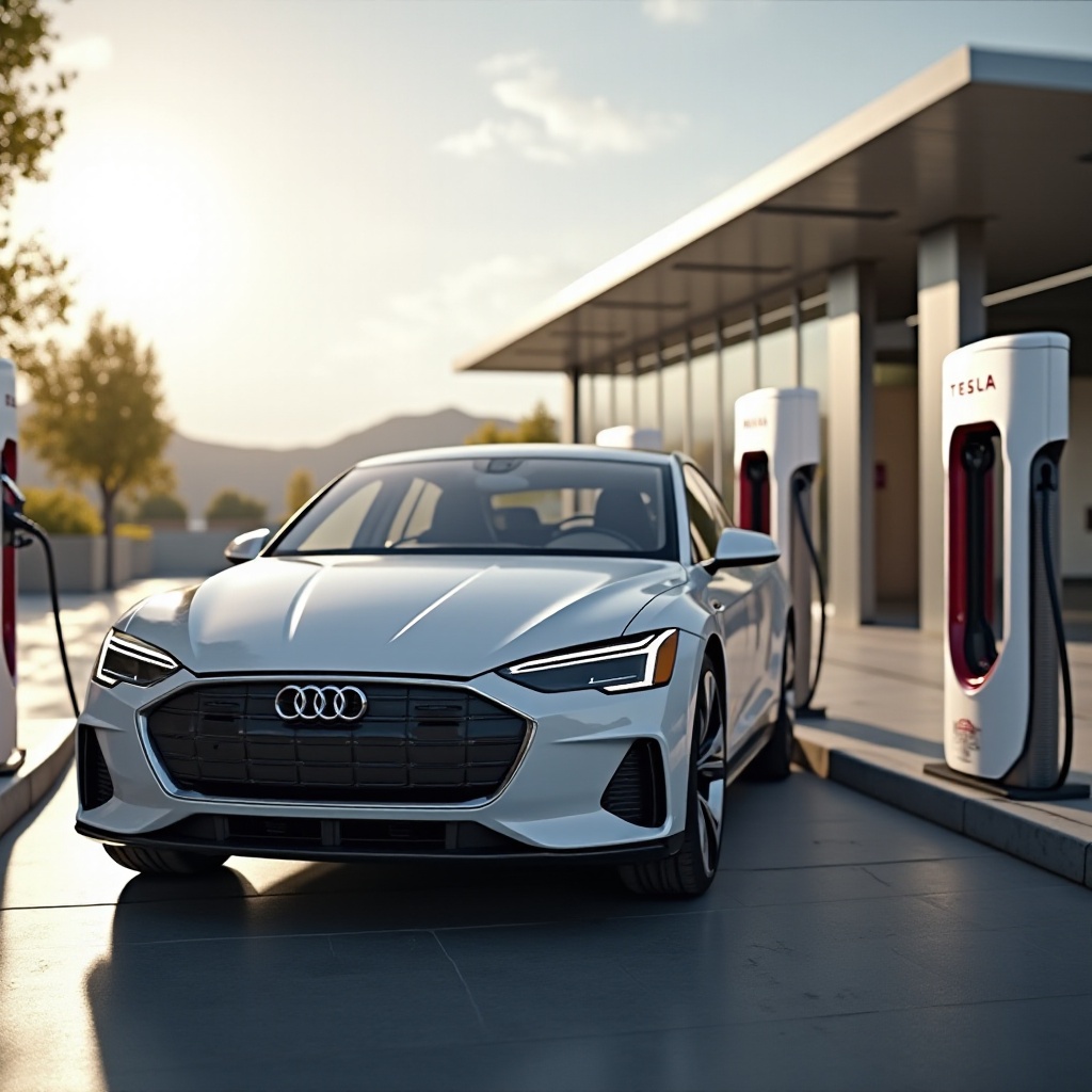 voiko audi käyttää teslan superlaturia