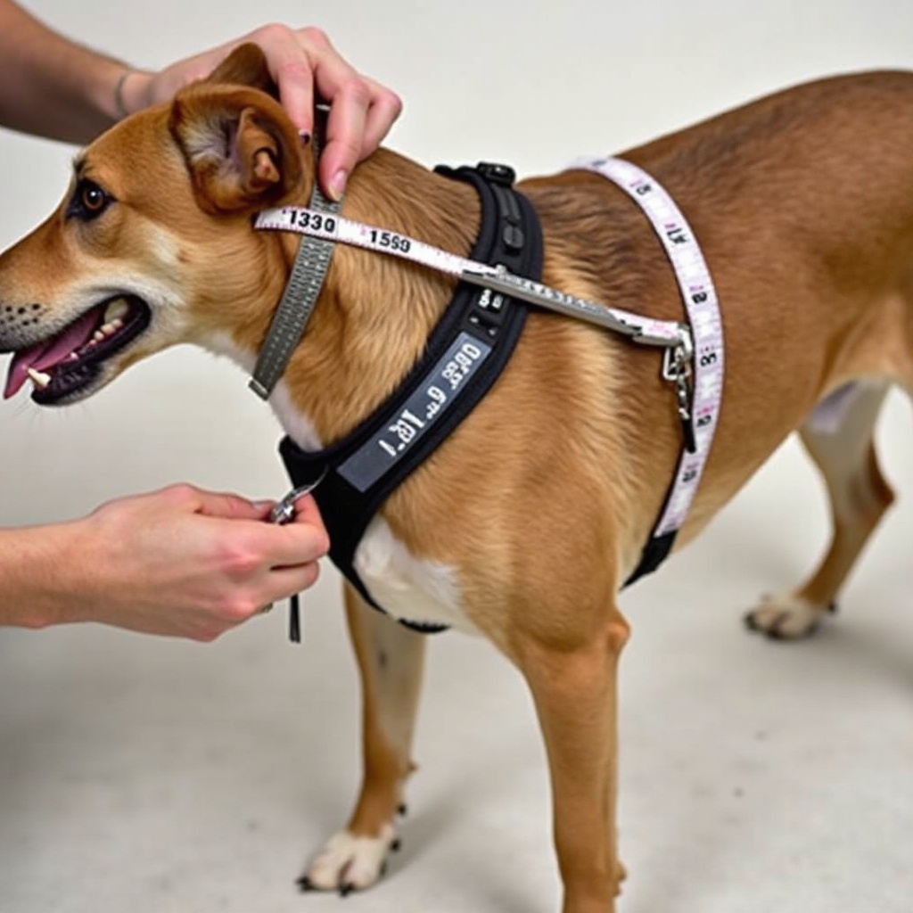 mesures du chien pour le harnais