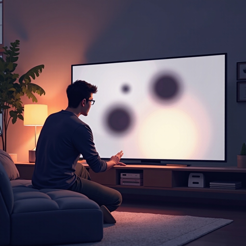 dunkle Flecken auf LED-Fernseher