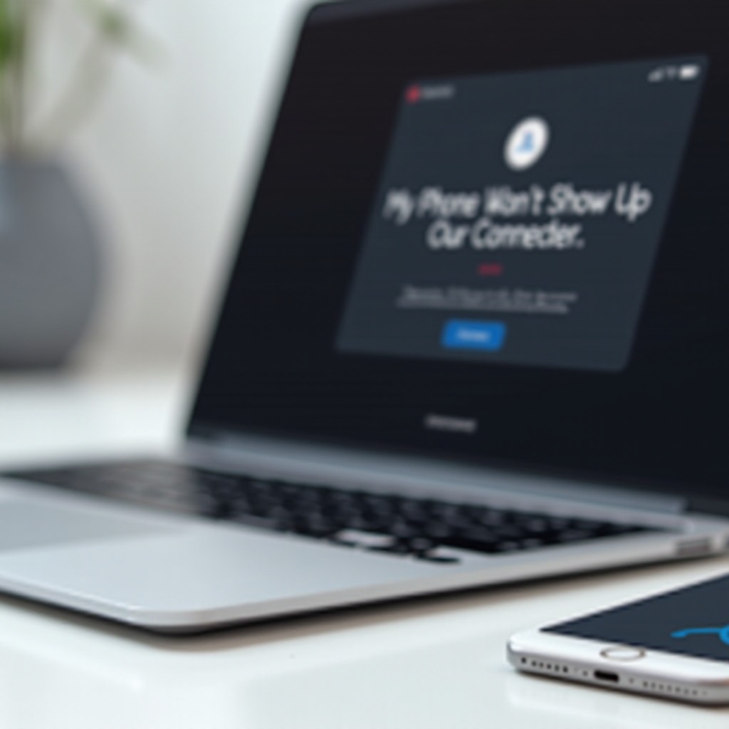 my phone won't show up on my mac