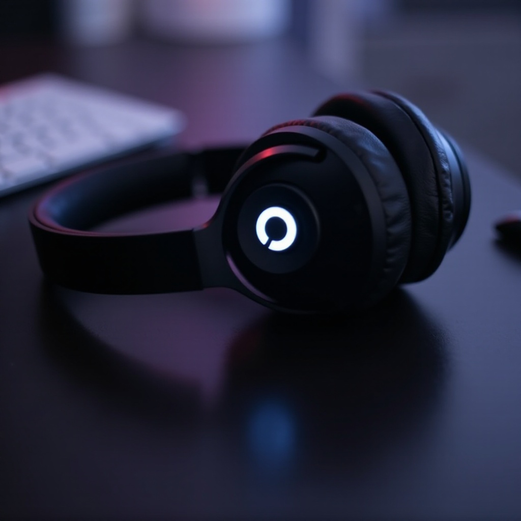 Beats-Kopfhörer blinken weiß