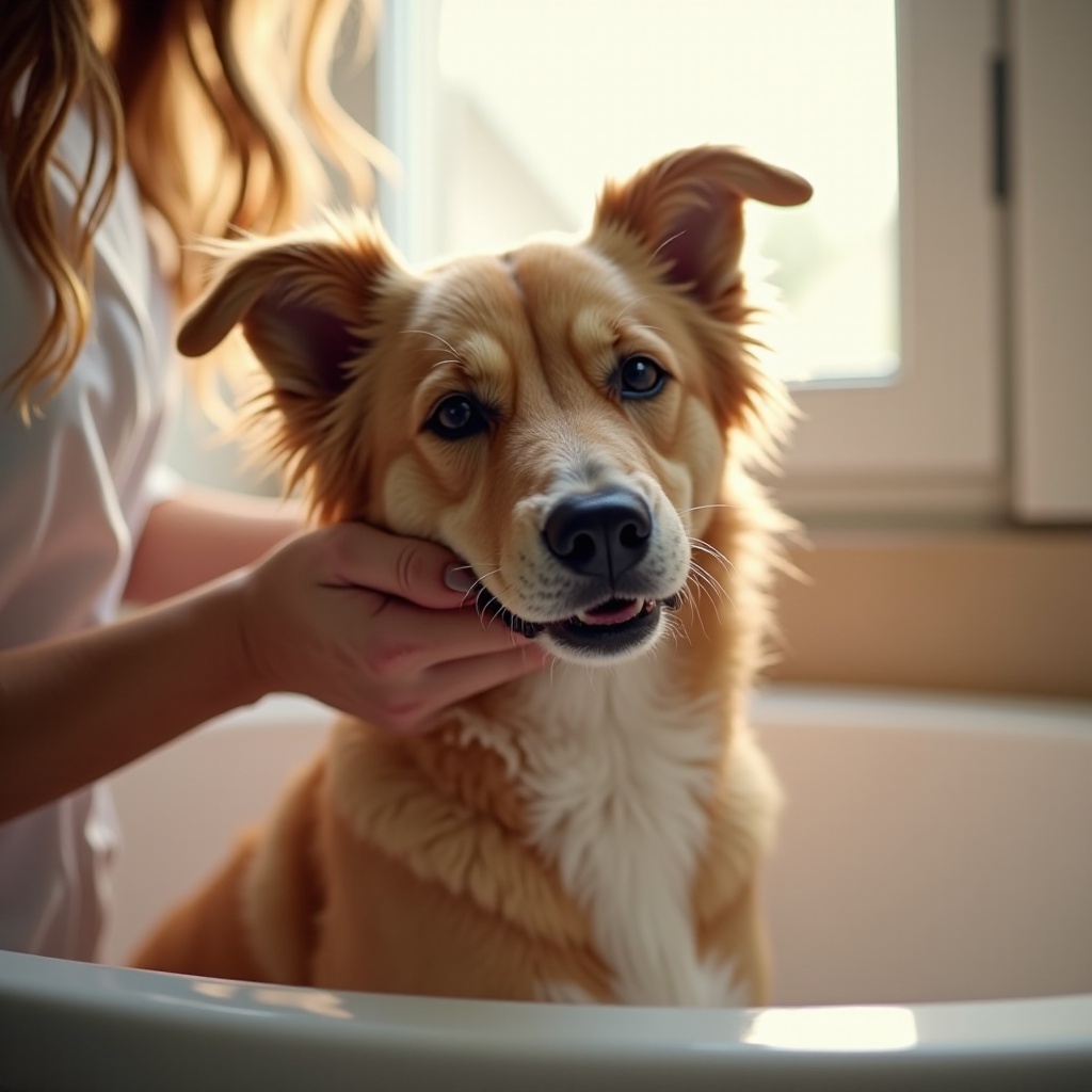 wie man seinen Hund wäscht