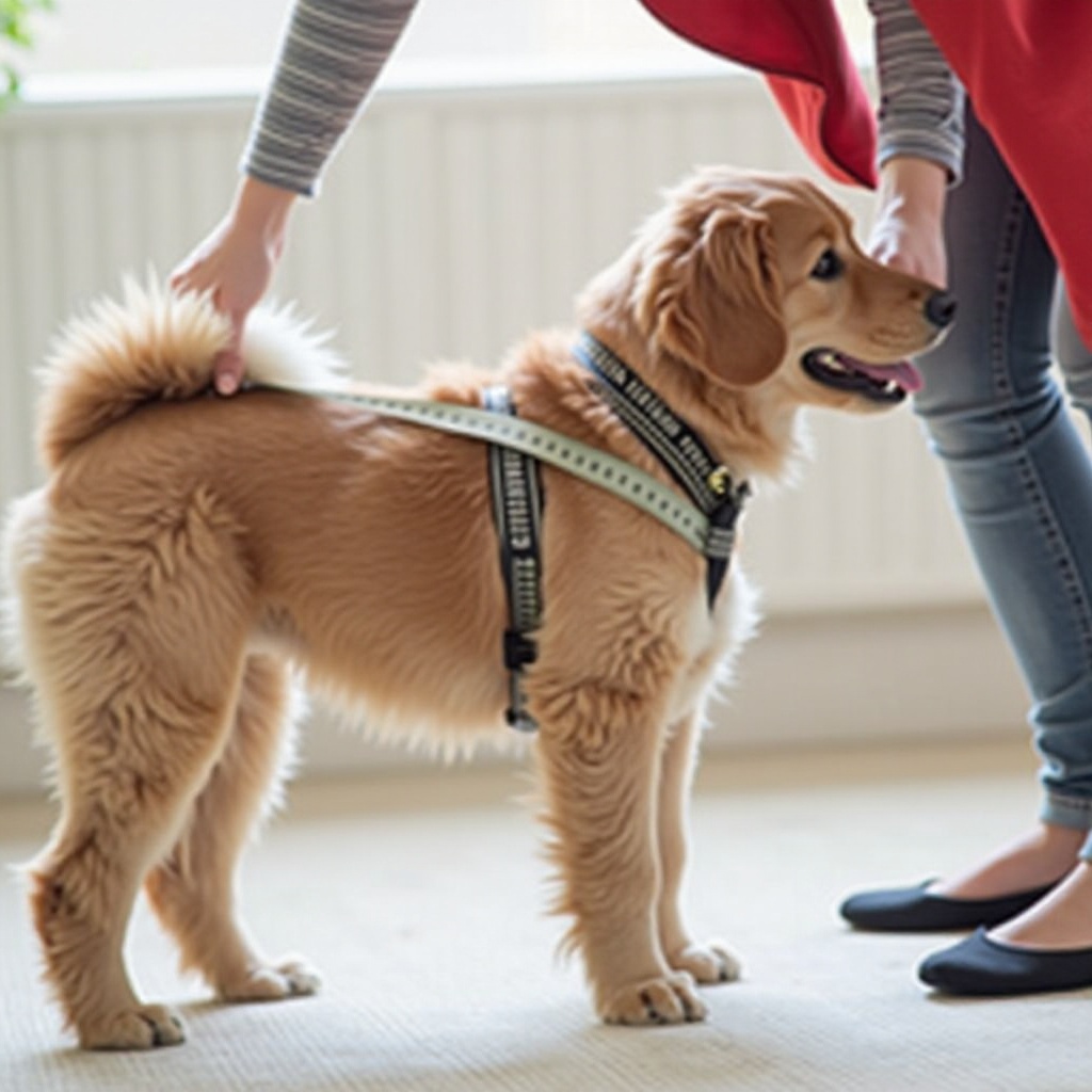 medidas do cão para o arnês