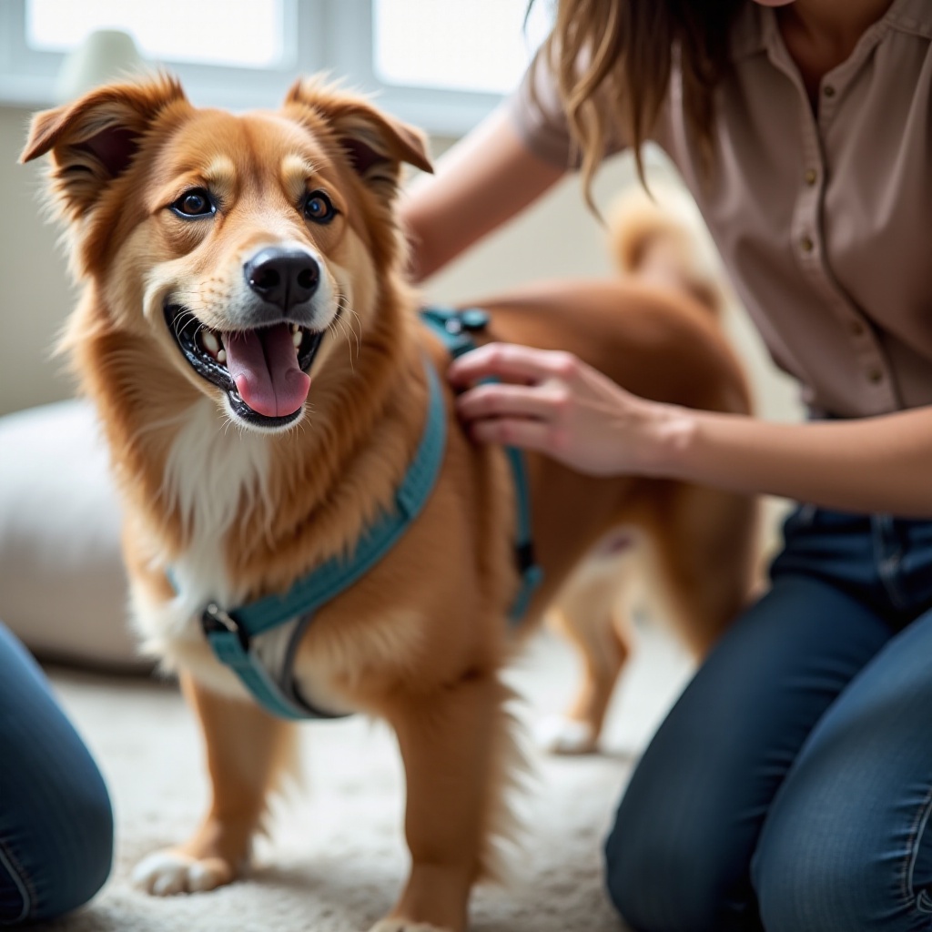 medidas do cão para o arnês