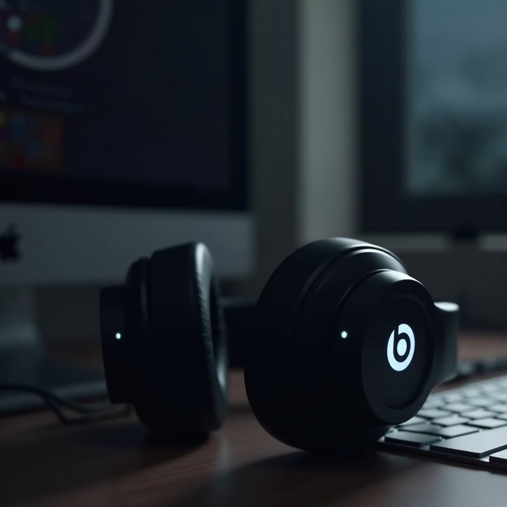 auriculares Beats parpadeando en blanco