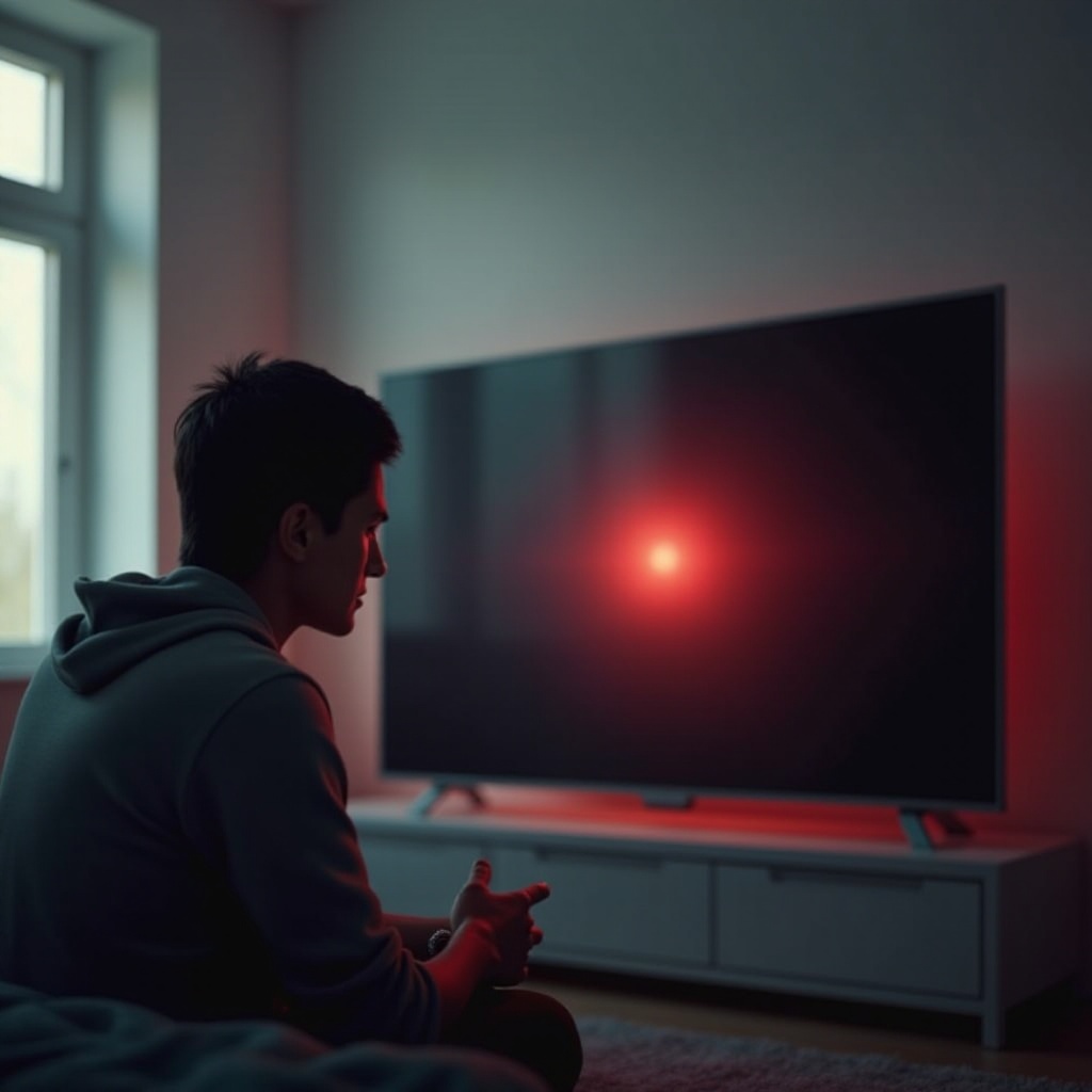 lumière rouge sur la télévision Samsung clignote