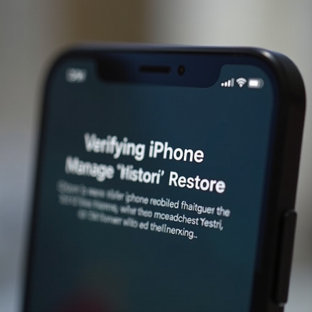 restauration de l'iPhone bloquée sur la vérification de la restauration de l'iPhone