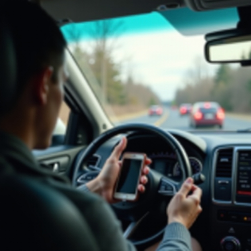 how holding a phone while driving causes crashes