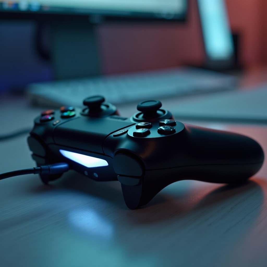 o controle do PS4 não carrega mas funciona quando está conectado