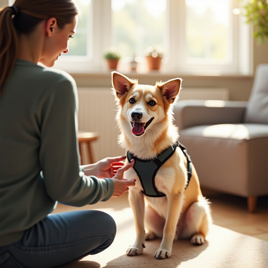 mesures du chien pour le harnais